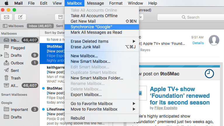 Как да възстановите папките на Mac Mail, изчезнали на Ventura, Monterey, Big Sur и др.