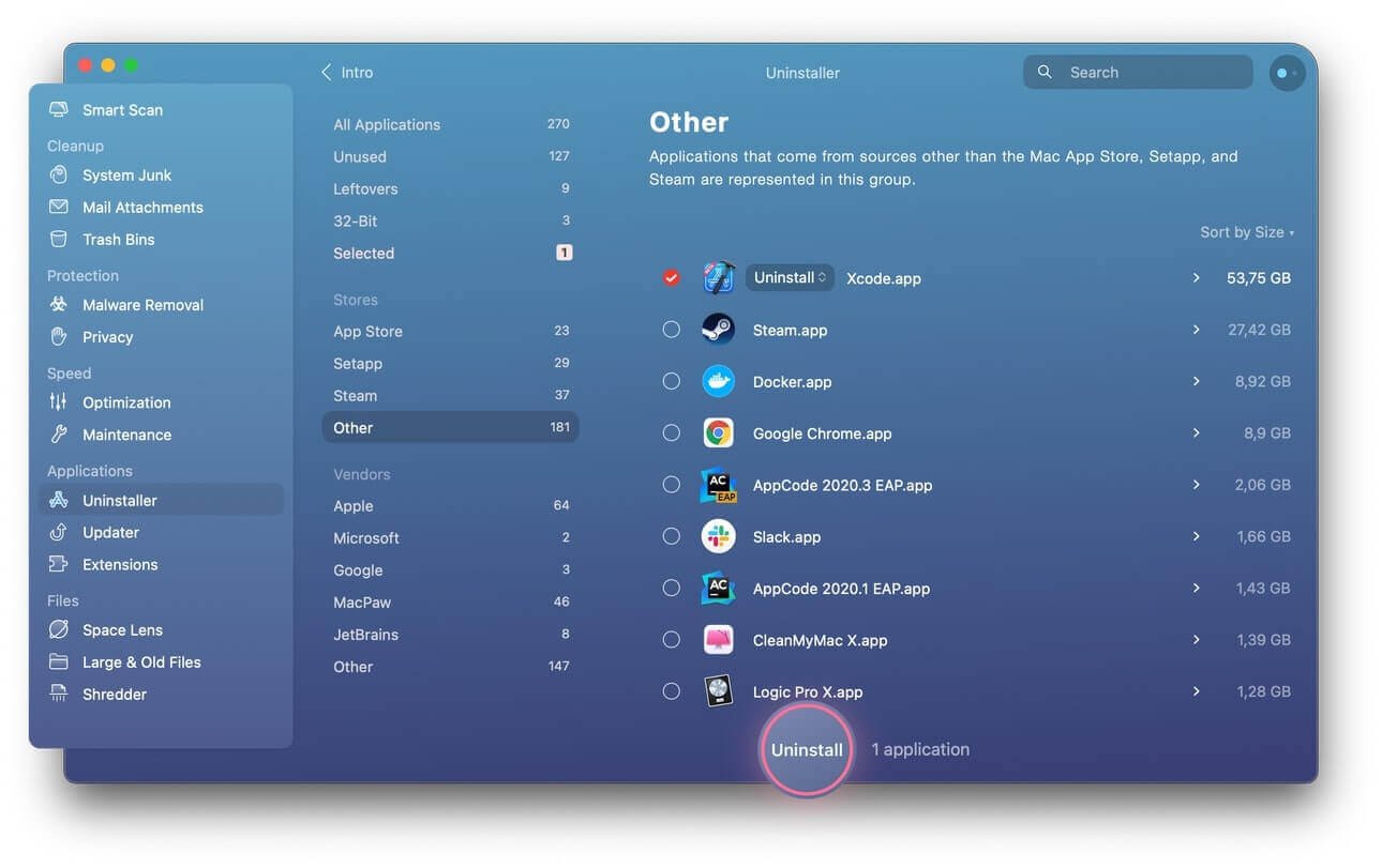 uninstall apps akan mac