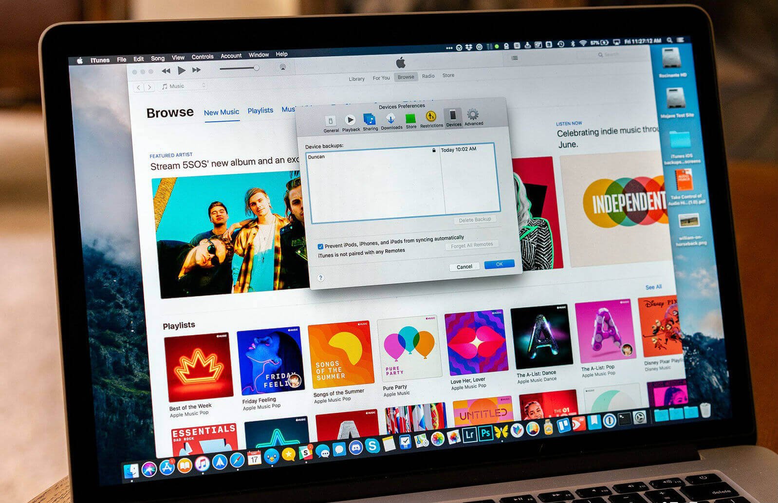 törölje az ios biztonsági másolatait az itunesről Mac-en