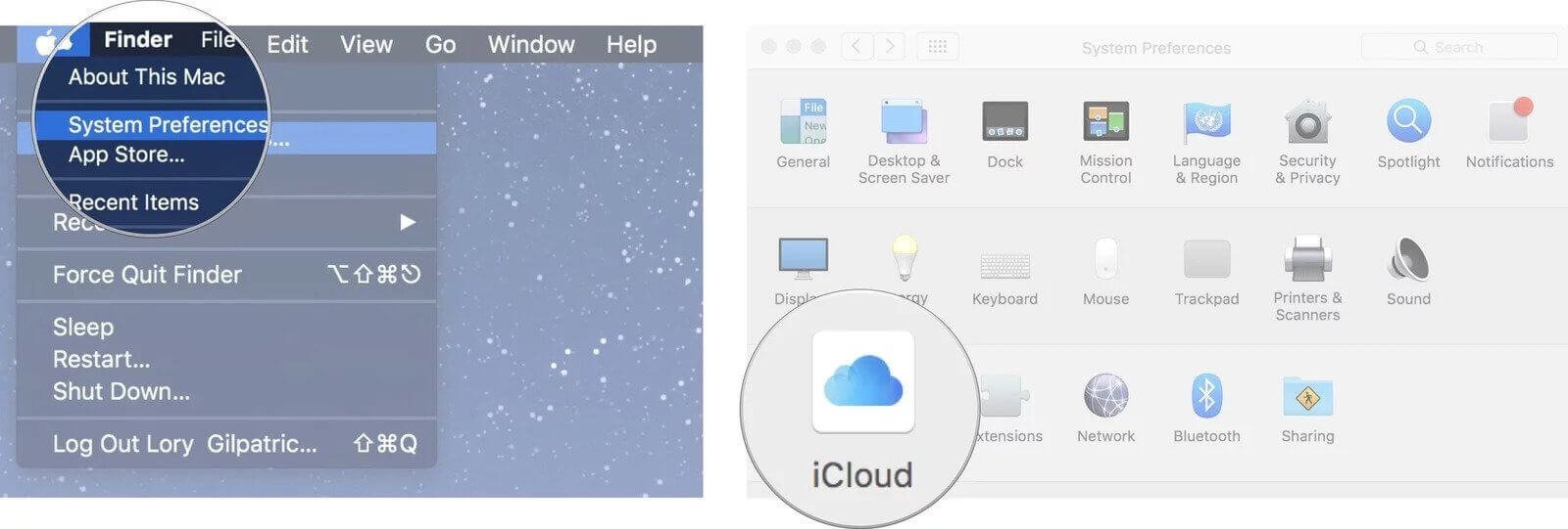 disable icloud