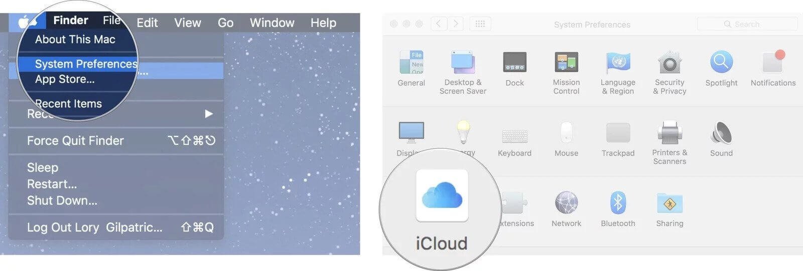 disable icloud