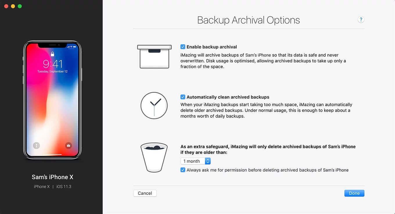 imazing smart backup