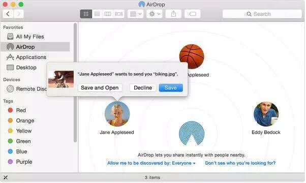 share with airdrop